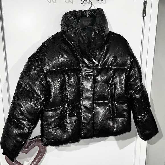 RUDSAK - LAURENCE WOMEN'S SEQUIN DOWN PUFFER (M) - Picture 2 of 4